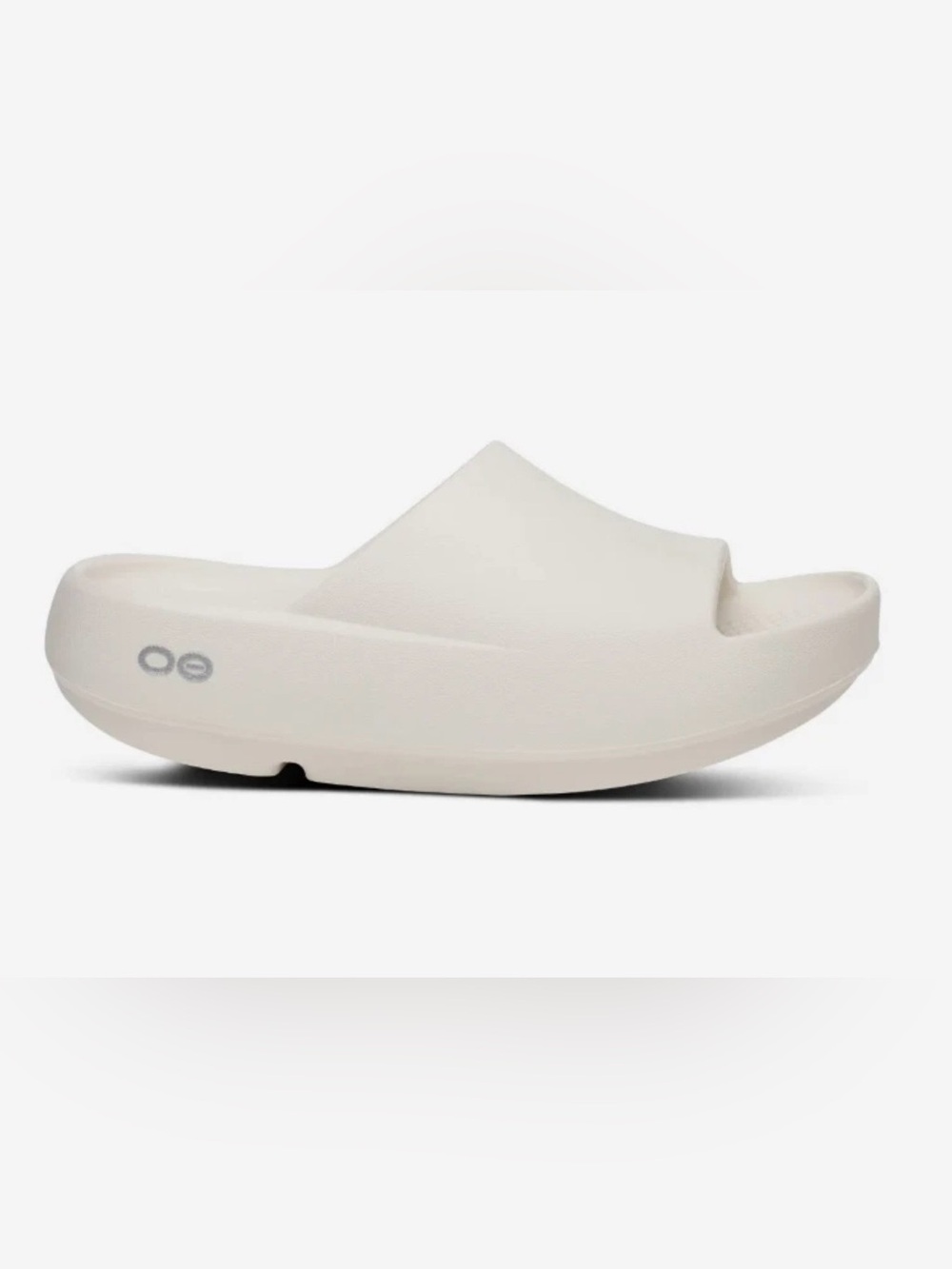 OOFOS Oofoam Platform Slides Modern Sandals Marshmallow White Women’s 9